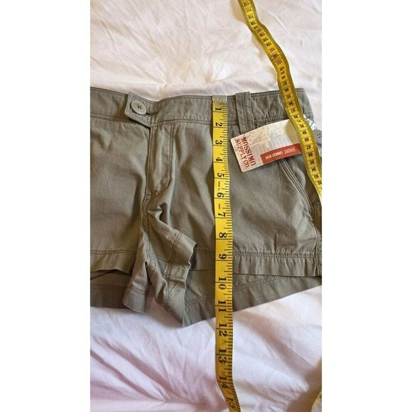 Mossimo Lowest Rise Flat Front Khaki Shorts Juniors Size 7 Brown NWT Fairycore - Picture 7 of 10